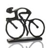 Cast Iron Rustic Racing Cyclist Sculpture