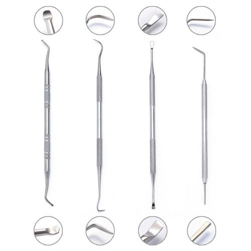 BOOSTEADY Stainless Steel Gunsmith Armorer Pick Set Gun Cleaning Picks & Double-End Brushes - Steel Ends Picks