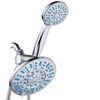 AquaDance 7" High-Pressure Blue Antimicrobial 30-setting Rain Shower Head Combo