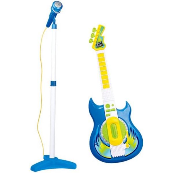 Contixo Kids Toy Guitar Set with MP3 Microphone - Musical Toy - Blue