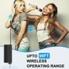 Hensych Handheld Wireless Microphone UHF Dynamic Mic with Portable Mini Receiver with LED Display Support Multiple Audio Systems Speakers Amplifiers Wireless Mic System (Gold)