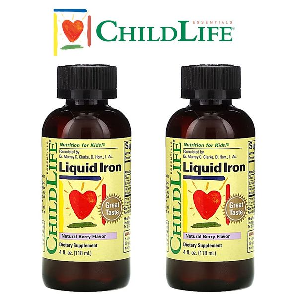 Child Life Children's Iron Powder Liquid Berry Flavor 118ml 2packs, 2pcs