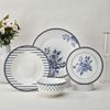 24pc STPGOODS Blue Flower Porcleain Dinner Service Set Dinnerware