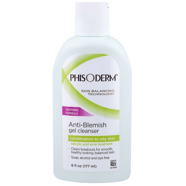 Phisoderm Anti-Blemish Gel Cleanser 6 oz (Pack of 2)