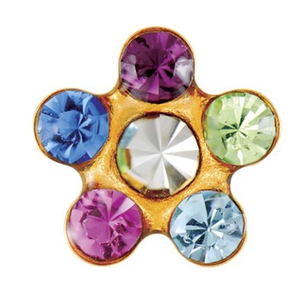 Studex Sensitive Gold Plated Daisy "Rainbow"