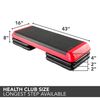 The Step (Made in USA) Freestyle Aerobic Platform, Red – Health Club Size for Intense and Diverse Workouts,Number of Risers-4,F1020W
