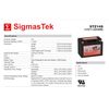 SigmasTek Battery Replacement for Yamaha 1700CC VMAX, 2009-2017 SLA Rechargeable