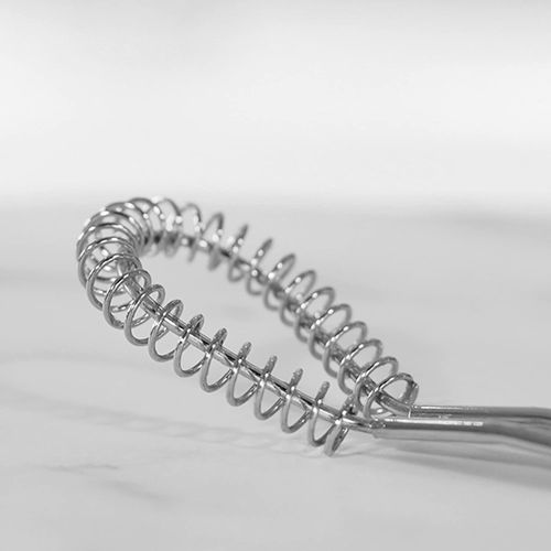 Primes DIY Magic Flat Manual Hand Whisk Stainless Steel Egg Beater Mixer Kitchen Tool, Mini Whisk Spring Coil Wire, Compact,Convenient and Efficient,Coffee Sauce Milk Cooking Baking Beating