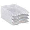Acrimet Stackable Letter Tray Front Load, Plastic, Desktop File Organizer (Letter Size/ A4) (White Color) (1 Unit)