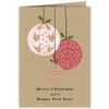 Quire Copper Charm Card Baubles With Holly