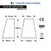 Zenon Lighting Collection Indoor/Outdoor Double Wall Up and Down Light, Black