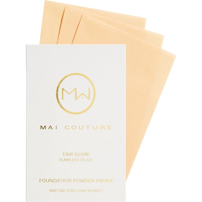 Mai Couture Foundation Powder Papier, Fair Glow 50 Sheets