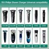 15V Shaver Charger Adapter for Philips Norelco 3000 5000 7000 9000 Series HQ8505 HQ8830 Electric Shaver,Multifunctional Razor Beard Trimmer Power Supply,Shaver Charger Cable Replacement Head【2 Packs】