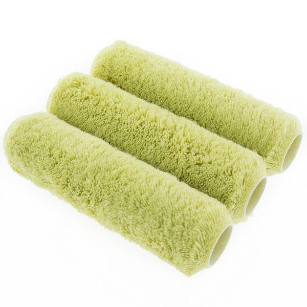 Coral 41701 Endurance Paint Roller Covers with a Long Pile Acrylic Sleeve Fabric for Masonry 3 Piece Pack Set