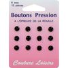 Hemline Snap Fasteners - Black, 6mm, 12 sets