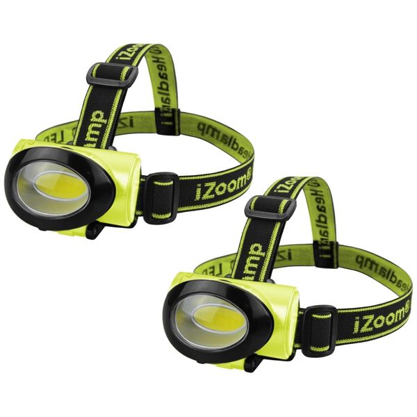 iZoomPro 200 Lumen Wide-Angle COB LED Headlamp (2-Pack)