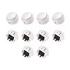 sourcing map 30mm Mounting Hole Momentary Game Push Button Switch for Arcade Video Games White 10pcs