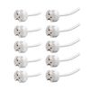 10 Pack LED MR16 Socket, GU5.3 Socket, LED Halogen Lamp Ceramic Wire Connector Base Socket Adapter MR16 MR11 G4 GU5.3 Socket (Pack of 10)