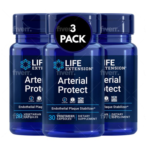 Life Extension Arterial Protect- -30 Veggie Caps. ***VALUE 3 PACK*******