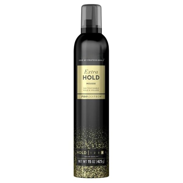 Extra Hold Volumizing Hair Styling Mousse, 15 oz - (1 pack)., Black