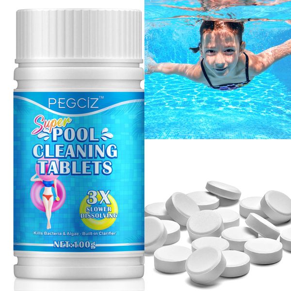 Chlorine Tablets for Swimming Pool,Hot Tub&Swimming Pool Chemicals,Chlorine Tablets for Hot Tub,Hot Tub& Swimming Pool chlorine tablets,Spa Cleaning Tablets,100PCS