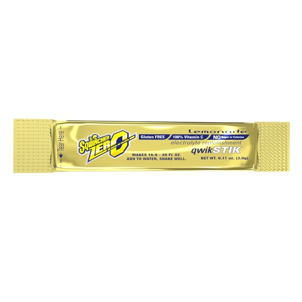 Sqwincher Quik Stik Zero Oral Electrolyte Solution Lemonade 0.11 oz. 50 Ct
