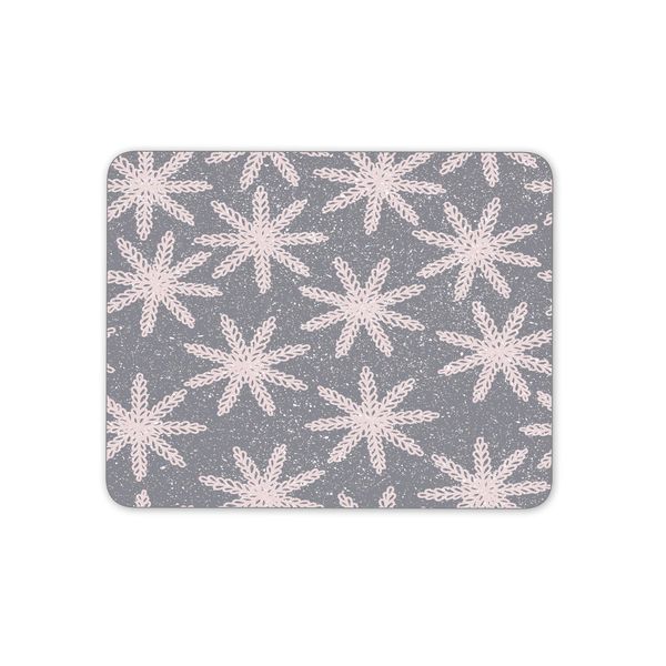 Detailed Snowflakes Winter Print Pattern PC Computer Rectangle Mouse Mat Pad