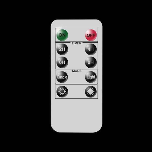 BUTHY Large Outdoor Flameless Candles Remote Control