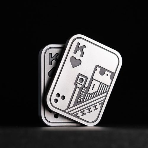 New Decompression Metal Poker Fidget_Slider，Manually Rotate Adult Office Decompression Toys to Relieve Pressure, Tabletop Toys for Adults, （KK）