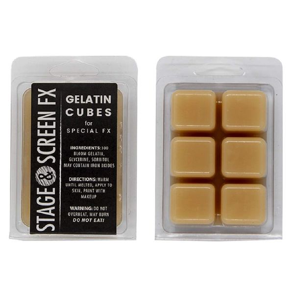 Professional FX Gelatin Cubes 4 oz. FLESHTONE - Translucent- Special Effects, FX Makeup, Scars, Prosthetics EASY!