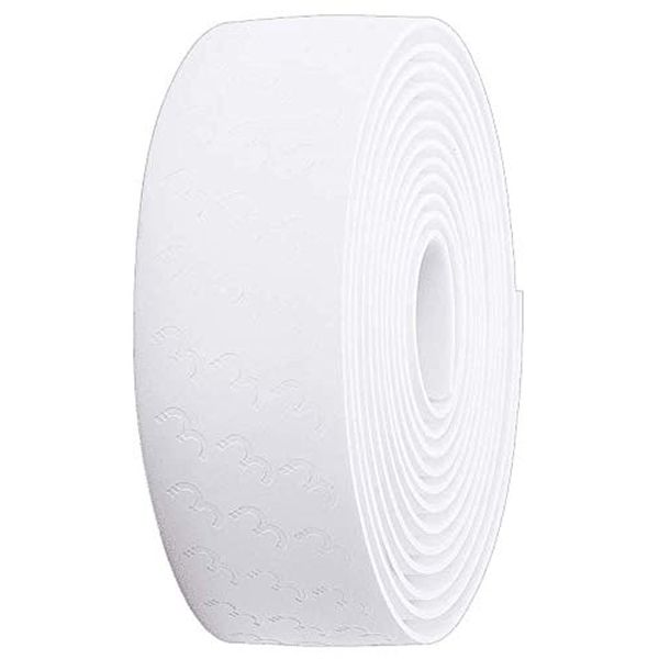 BBB Cycling Bicycle Handlebar Tape White | Road, Urban, MTB bar tape | Non-Slip| Pattern Grip Tape | Includes Handlebar Plugs | UltraRibbon BHT-15