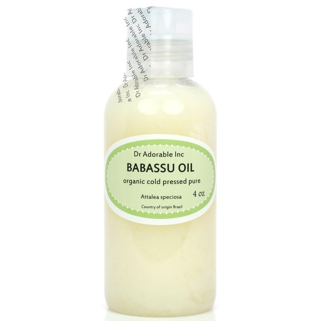 Dr Adorable - 4 oz - Babassu Oil - 100% Pure Cold Pressed Natural Organic