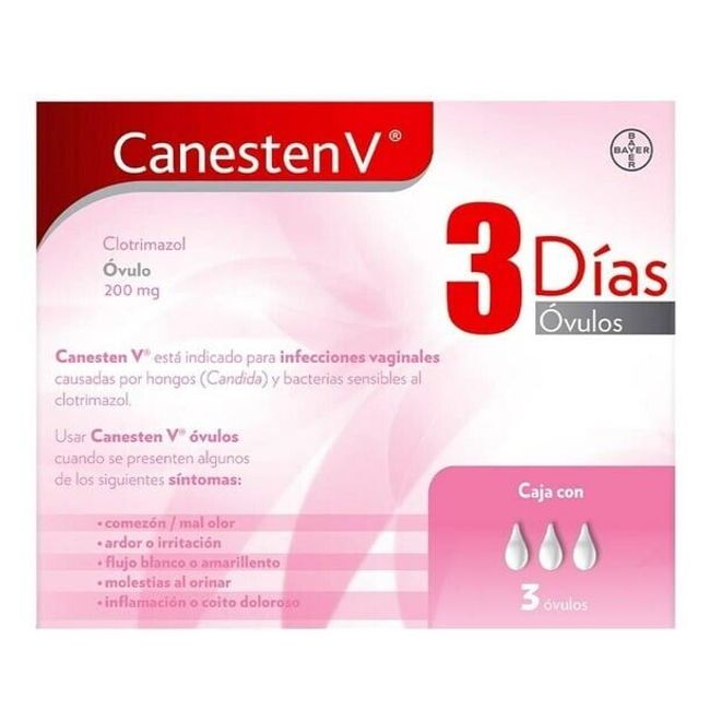 Canesten V 3 Ovulos Ovules Vaginal Infect Antifungal Treatment FAST SHIPPING!