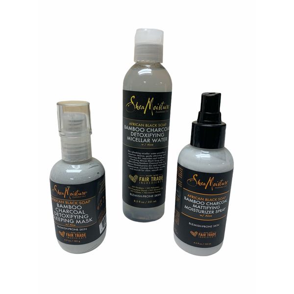 Shea Moisture Blemish Prone Skin 3 Item Variety Pack Cleanse Mask & Moisturize