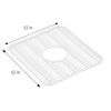 Sink Protector Mat 2 Pack Plastic with Center Drain Cutout Protect Sink 11 x 12"