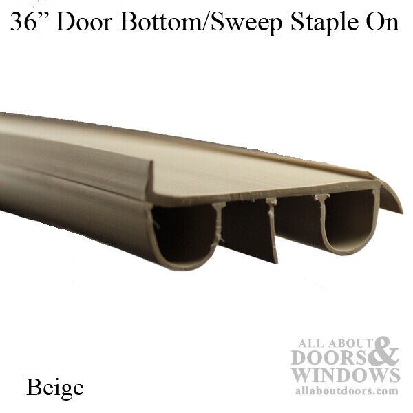 Door Bottom Staple On Door Sweep 36 Inch Beige Door Sweep