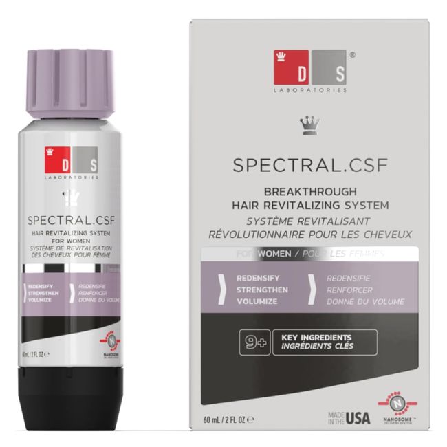 Spectral.CSF Leave In Serum to Support Hair Growth in Women by DS Laboratories – For Thinning Hair in Women, Experience Thicker, Fuller Hair (60ml)