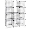 12 Cube Wire Cube Storage Organizer Metal Shelf Rack for Living Room Kitchen