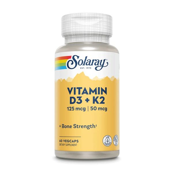 Solaray Vitamin D3 + K2 Vegetable Cap