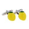 Pair of Yellow Lemons Cufflinks Presented in a Cufflink Box
