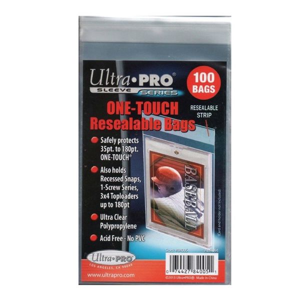 100 One-Touch Ultra Pro Sleeve Series Resealable Bags
