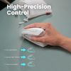 Perixx Perix PERIMICE-813W Ergonomic Mouse Multi Devices, 3 Devices Simultaneously, Bluetooth 2.4 G, Includes Wireless Carrying Bag, White