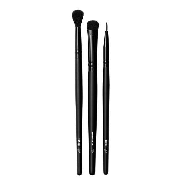 e.l.f. Cosmetics - No Budge Brush Trio | Vielseitiges 3 teiliges Lidschattenpinsel Set