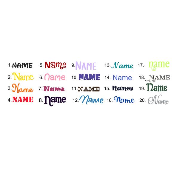 Iron-On Transfer with Text in Flex, Glitter, Flock, Effect in Desired Size