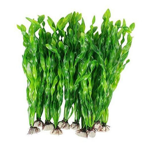 Artificial Seaweed Water Plants for Aquarium, Plastic Fish Tank Plant Green