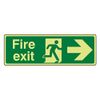 300mmx100mm Photoluminescent Fire Exit Arrow Right