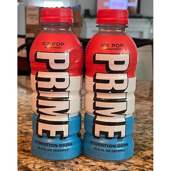 PRIME Hydration Drink- RARE! ICE POP (2pk)-16.9 fl oz Logan Paul x KSI