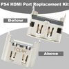 GBAuto 2 Pack HDMI Port Replacement Compatible with Sony PlayStation 4 PS4 Display Socket Interface Jack Connector Repair Kit