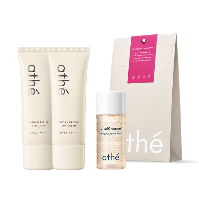 [NEW] 1+1 Arte Vegan Relief Inorganic Sun Cream 40ml+40ml (Toner 20 + Gift Packaging)