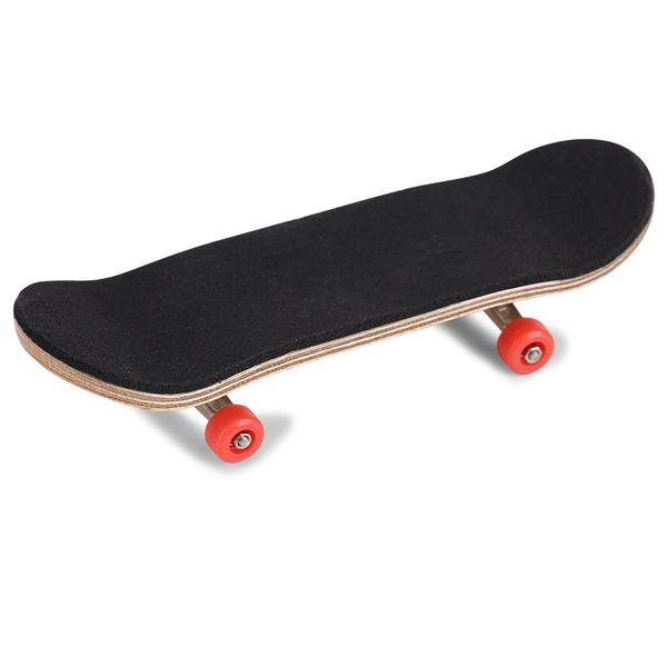 Yosoo Health Gear Finger Skateboards, Finger Board, Finger Skating Board, 1Pc Maple Wooden Alloy Fingerboard Finger Skateboards with Box Reduce Pressure Kids Gifts(Red)